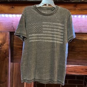 Lucky Brand, grey t-shirt, size medium, distressed look